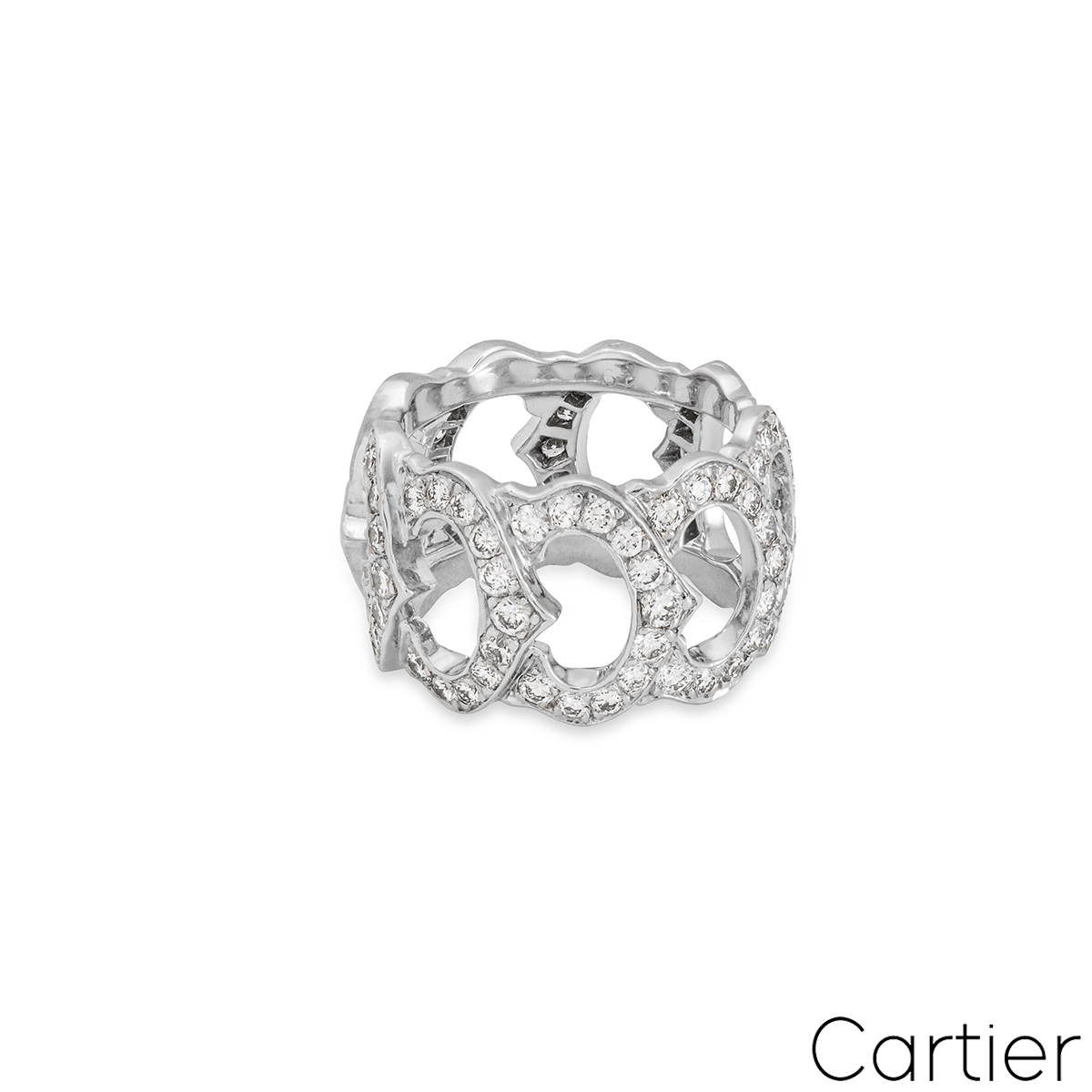Cartier White Gold Diamond C de Cartier Ring
